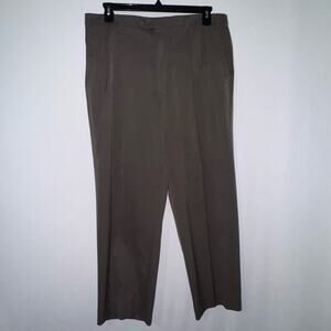 Haggar Pants Black Label Mens Straight Leg Premium Dress Pant Brown 38x30 Casual